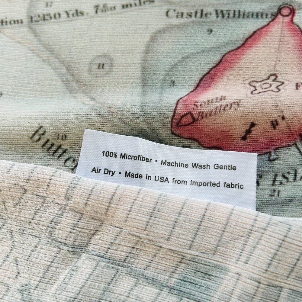 NEW without TAGS wrap with vintage map of Maine - Picture 9 of 9